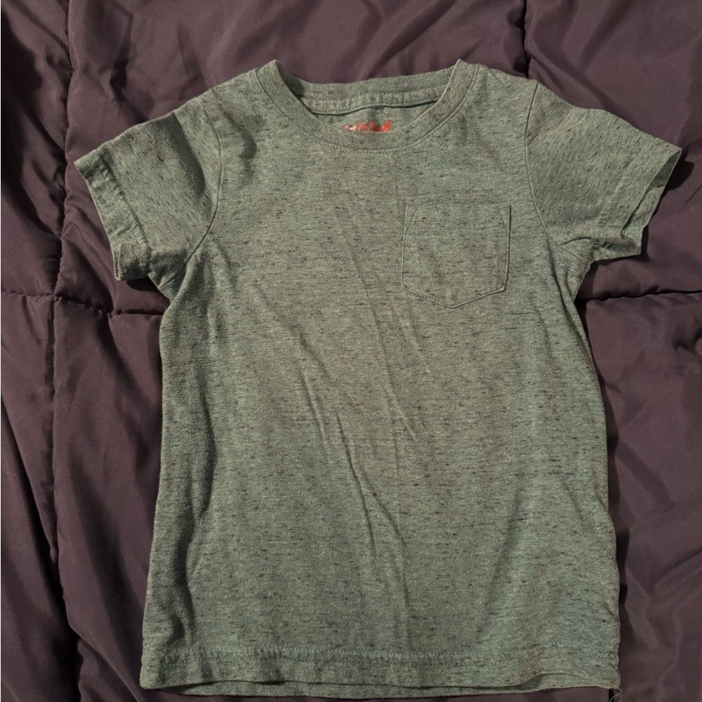 Cat & Jack Heathered Green Short Sleeve Tee